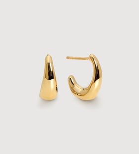 Gold Vermeil Antica Small Hoop Earrings - Monica Vinader