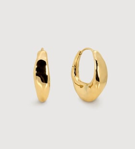 Gold Vermeil Antica Medium Hoop Earrings - Monica Vinader