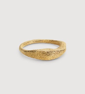 Gold Vermeil Antica Textured Stacking Ring - Monica Vinader