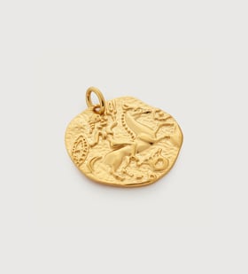 Gold Vermeil Goddess Coin Pendant - Monica Vinader