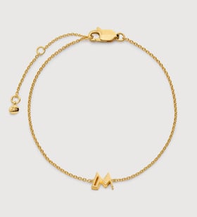 Initial Z Chain Bracelet in 18k Gold Vermeil on Sterling Silver