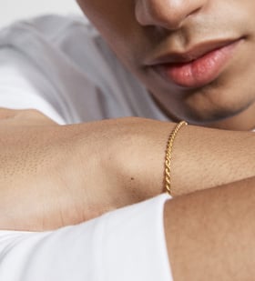 Alternate view of Gold Vermeil Corda Chain Friendship Bracelet - Monica Vinader