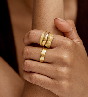 Alternate view of Gold Vermeil MV Siren™ Muse Ring - Monica Vinader