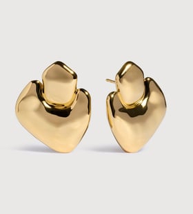 Gold Vermeil Odyssey Bold Stud Earrings - Monica Vinader