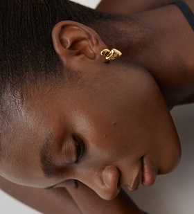 Alternate view of Gold Vermeil Odyssey Stud Earrings - Monica Vinader