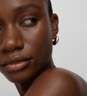 Alternate view of Gold Vermeil Odyssey Medium Hoop Earrings - Monica Vinader