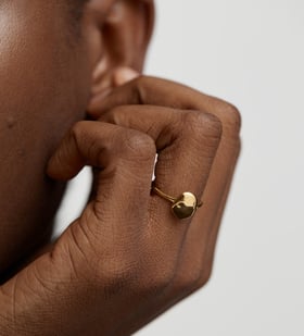 Alternate view of Gold Vermeil Odyssey Stacking Ring - Monica Vinader