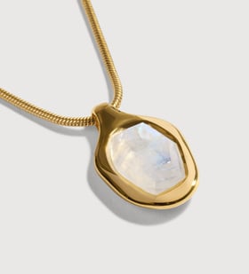 Gold Vermeil Odyssey Gemstone Chain Necklace - Moonstone - Monica Vinader