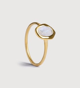 Gold Vermeil Odyssey Gemstone Ring - Moonstone - Monica Vinader