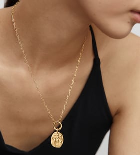 Sisterhood Coin Pendant Charm Necklace - Monica Vinader