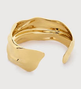 Alternate view of Gold Vermeil Nomade Bold Cuff - Monica Vinader