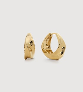 Gold Vermeil Nomade Small Hoops - Monica Vinader