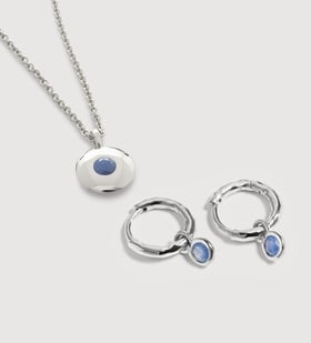 September Birthstone Huggies & Necklace Set - Monica Vinader