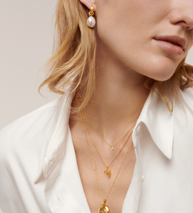 Heirloom Baroque Pearl Huggie Earrings - Monica Vinader