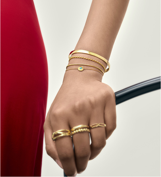 December Birthstone Chain Bracelet in 18k Gold Vermeil on