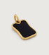 Gold Vermeil Havana Gemstone ID Pendant Charm - Black Onyx - Monica Vinader