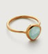 Gold Vermeil Siren Stacking Ring - Aquamarine - Monica Vinader