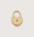 Gold Vermeil Padlock Heart Pendant Charm - Monica Vinader