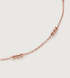 Rose Gold Vermeil Triple Beaded Chain Necklace Adjustable 46cm-50cm/18-20" - Monica Vinader