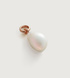 Rose Gold Vermeil Nura Baroque Pearl Pendant Charm - Pearl - Monica Vinader