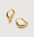 Gold Vermeil Swirl Small Hoop Earrings - Monica Vinader