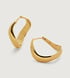 Gold Vermeil Swirl Medium Hoop Earrings - Monica Vinader