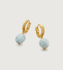 Gold Vermeil Rio Gemstone Huggie Earrings - Aquamarine - Monica Vinader