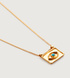 Gold Vermeil Deia Evil Eye Necklace Adjustable 43cm/17" - Turquoise - Monica Vinader