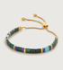 Gold Vermeil Delphi Gemstone Friendship Bracelet - Malachite - Monica Vinader
