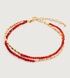 Gold Vermeil Mini Nugget Gemstone Beaded Bracelet - Red Onyx - Monica Vinader