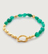 Gold Vermeil Rio Beaded Gemstone Bracelet	 - Green Onyx - Monica Vinader