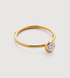 Gold Vermeil Lab Grown Diamond Solitaire Ring - Lab Grown Diamond - Monica Vinader