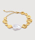 Gold Vermeil Capri Keshi Pearl Disc Bracelet - Pearl - Monica Vinader