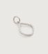 Sterling Silver Riva Kite Diamond Pendant Charm - Diamond - Monica Vinader