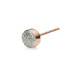 Rose Gold Vermeil Fiji Mini Button Stud Single Earring - Diamond - Monica Vinader