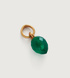 Gold Vermeil Fiji Bud Gemstone Pendant Charm - Green Onyx - Monica Vinader
