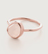 Rose Gold Vermeil Siren Stacking Ring - Rose Quartz - Monica Vinader