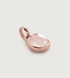 Rose Gold Vermeil Siren Mini Bezel Pendant Charm - Rose Quartz - Monica Vinader