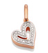 Rose Gold Vermeil Alphabet Heart Diamond Pendant Charm - Diamond - Monica Vinader