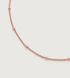 Rose Gold Vermeil Fine Beaded Chain Necklace 41-46cm/16-18" - Monica Vinader