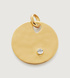 Gold Vermeil Ziggy Gemstone Pendant Charm - White Topaz - Monica Vinader
