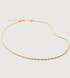 Gold Vermeil Disco Chain Necklace 46-51/18-20" - Monica Vinader