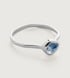 Sterling Silver Siren Small Stacking Ring - Kyanite - Monica Vinader