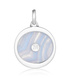 Sterling Silver Atlantis Evil Eye Pendant Charm - Blue Lace Agate - Monica Vinader