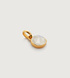 Gold Vermeil Siren Mini Bezel Pendant Charm - Moonstone - Monica Vinader