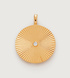 Gold Vermeil Disco Round Diamond Pendant - Diamond - Monica Vinader