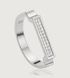 Sterling Silver Signature Diamond Ring - Diamond - Monica Vinader