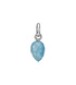 Sterling Silver Fiji Bud Gemstone Pendant Charm - Aquamarine - Monica Vinader