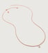 Rose Gold Vermeil Fiji Tiny Button Single Drop Diamond Necklace - Diamond - Monica Vinader