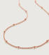 Rose Gold Vermeil Fine Beaded Chain Necklace 53-61cm/21-24" - Monica Vinader